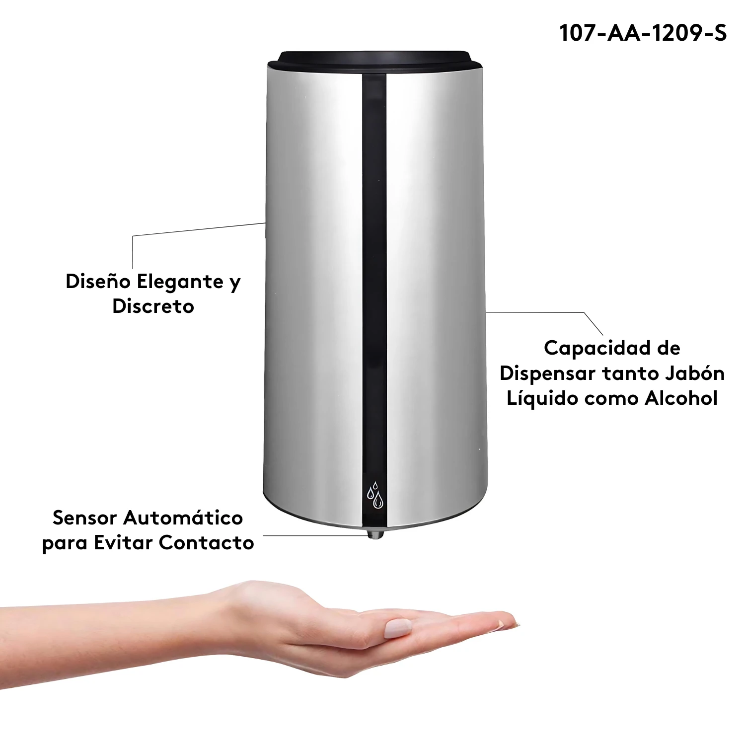 aya-dispensador-automatico-sensor-acero-107-AA-1209-S-informativo