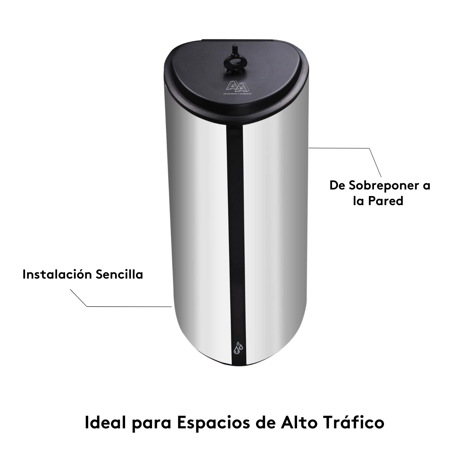 aya-dispensador-automatico-sensor-acero-107-AA-1209-S-instalacion