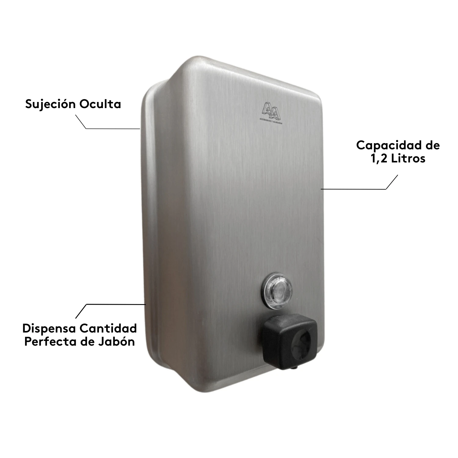 aya-dispensador-jabon-inoxidable-8-AA-605-BS-AFP-lateral