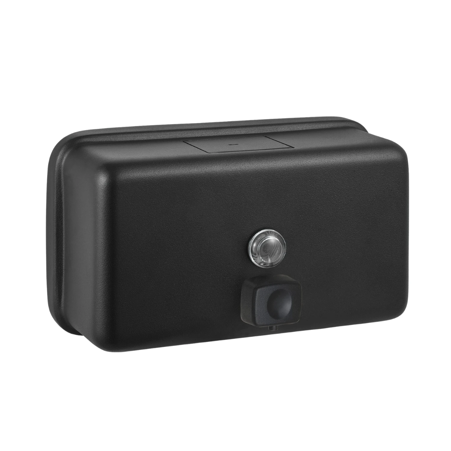 aya-dispensador-jabon-push-8-AA-600-BS-BLK-frontal