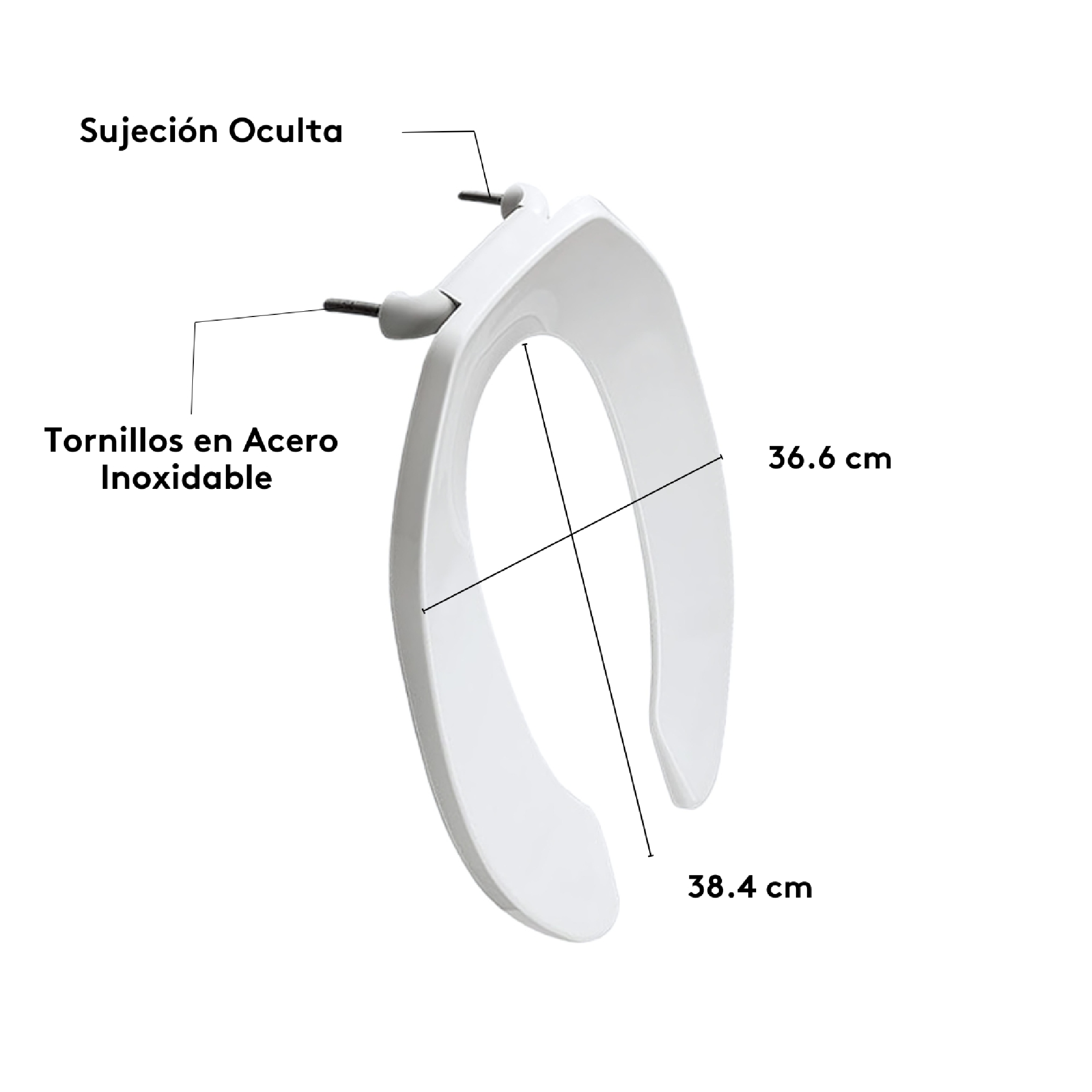 Asiento sanitario abierto