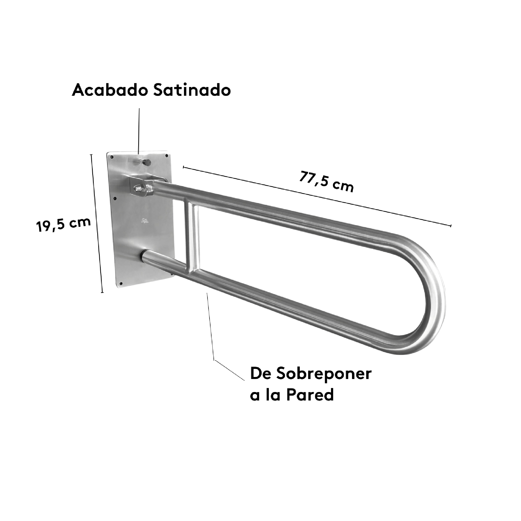 Barra de seguridad abatible