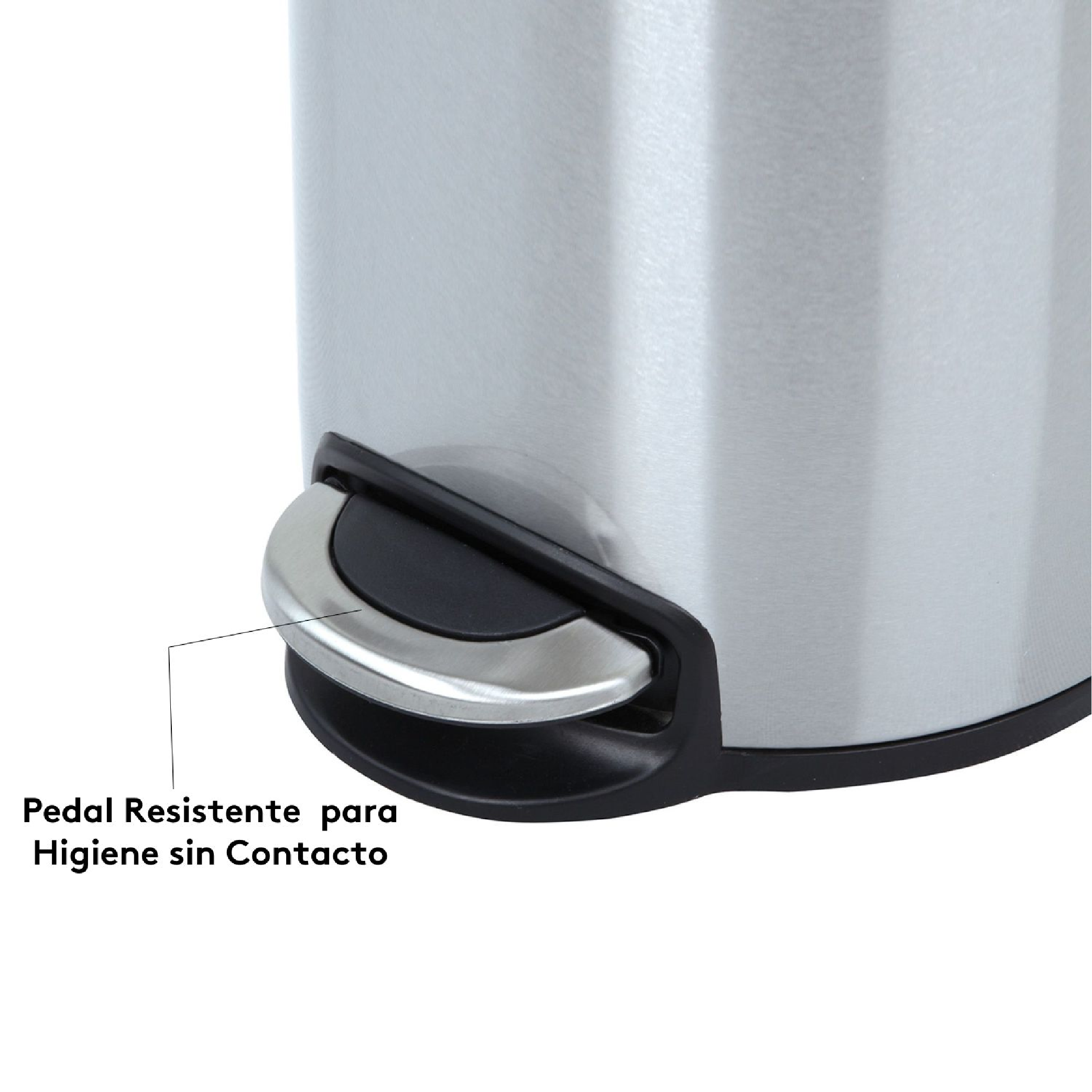 Caneca de pedal en acero inoxidable