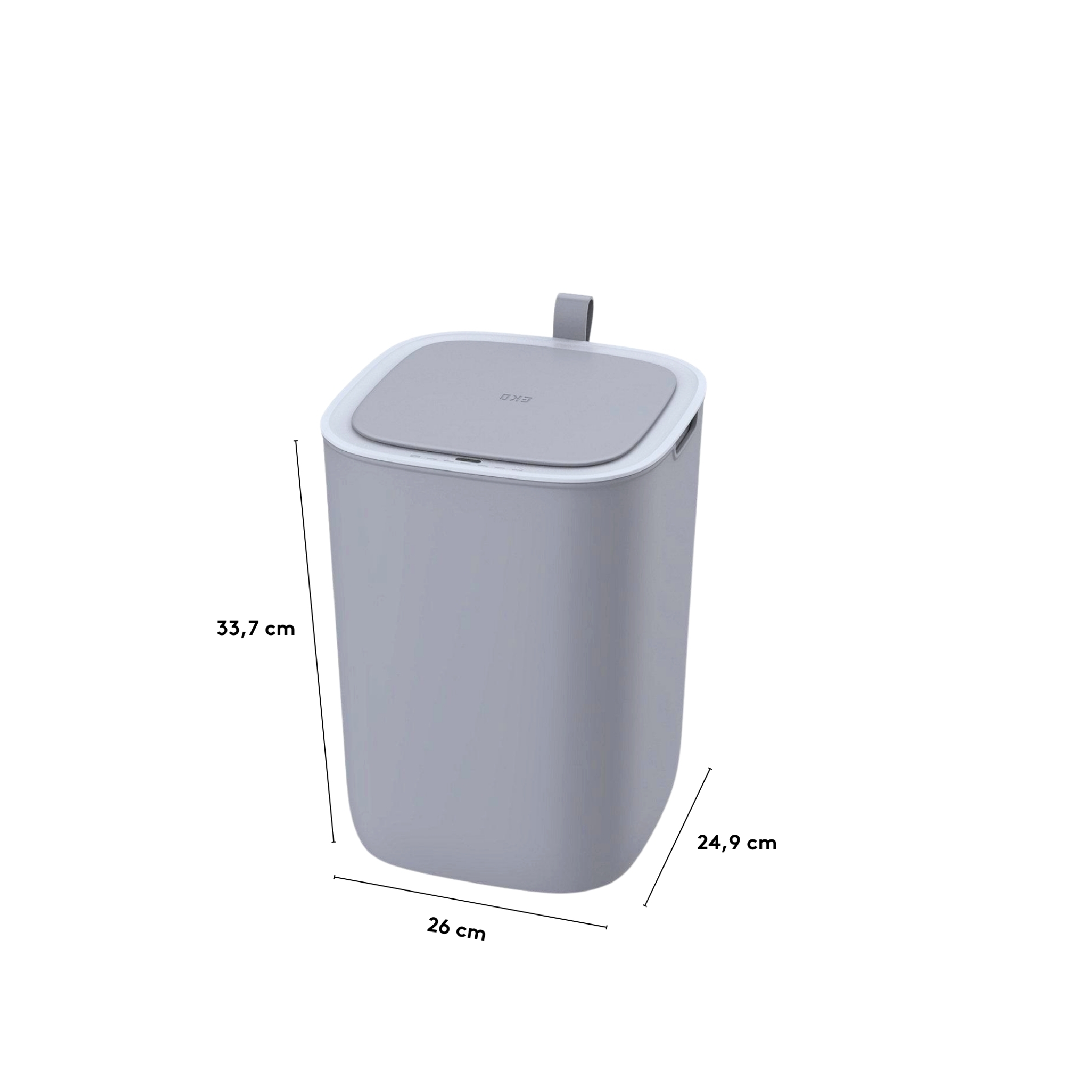 Caneca gris con sensor