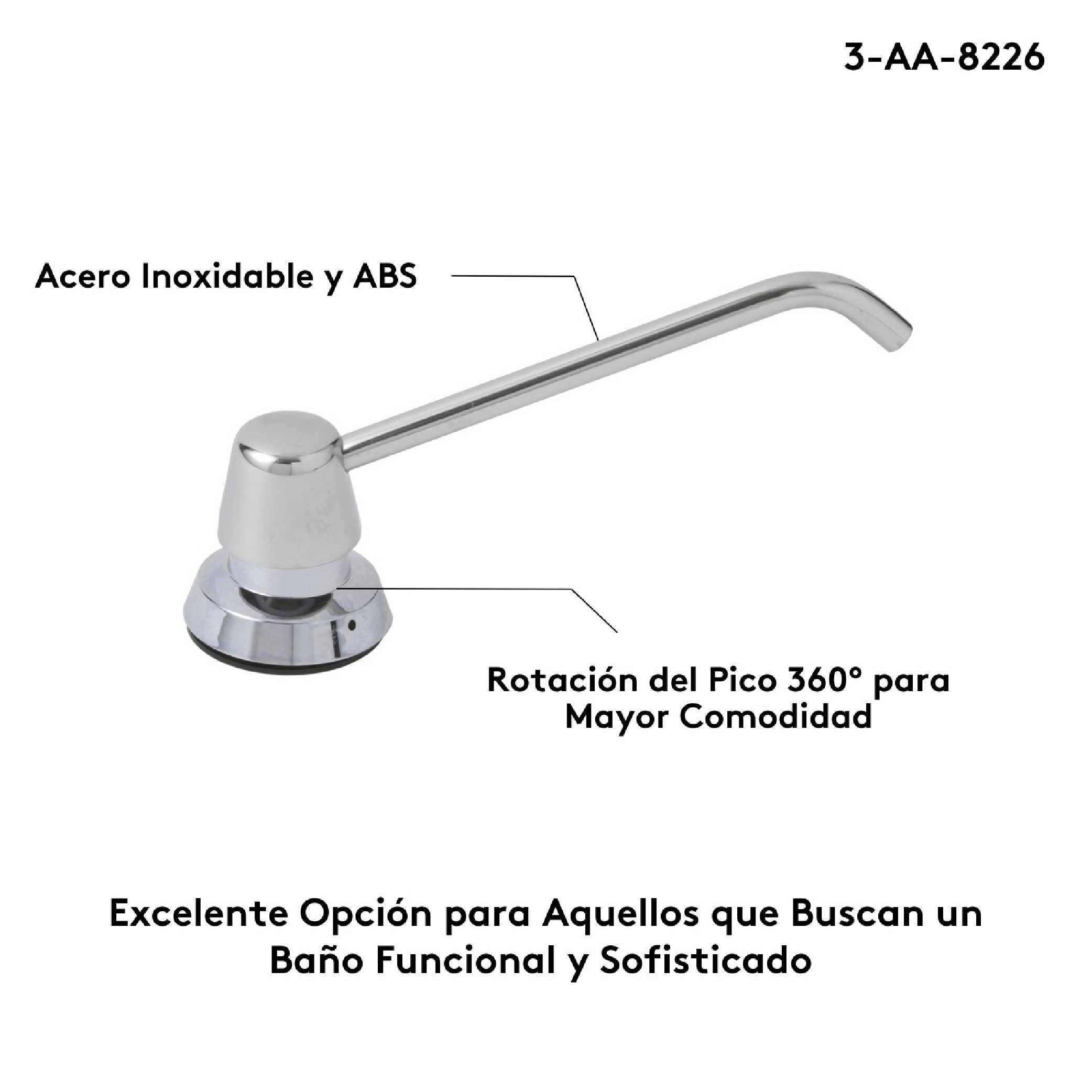 Dispensador de jabón líquido con push