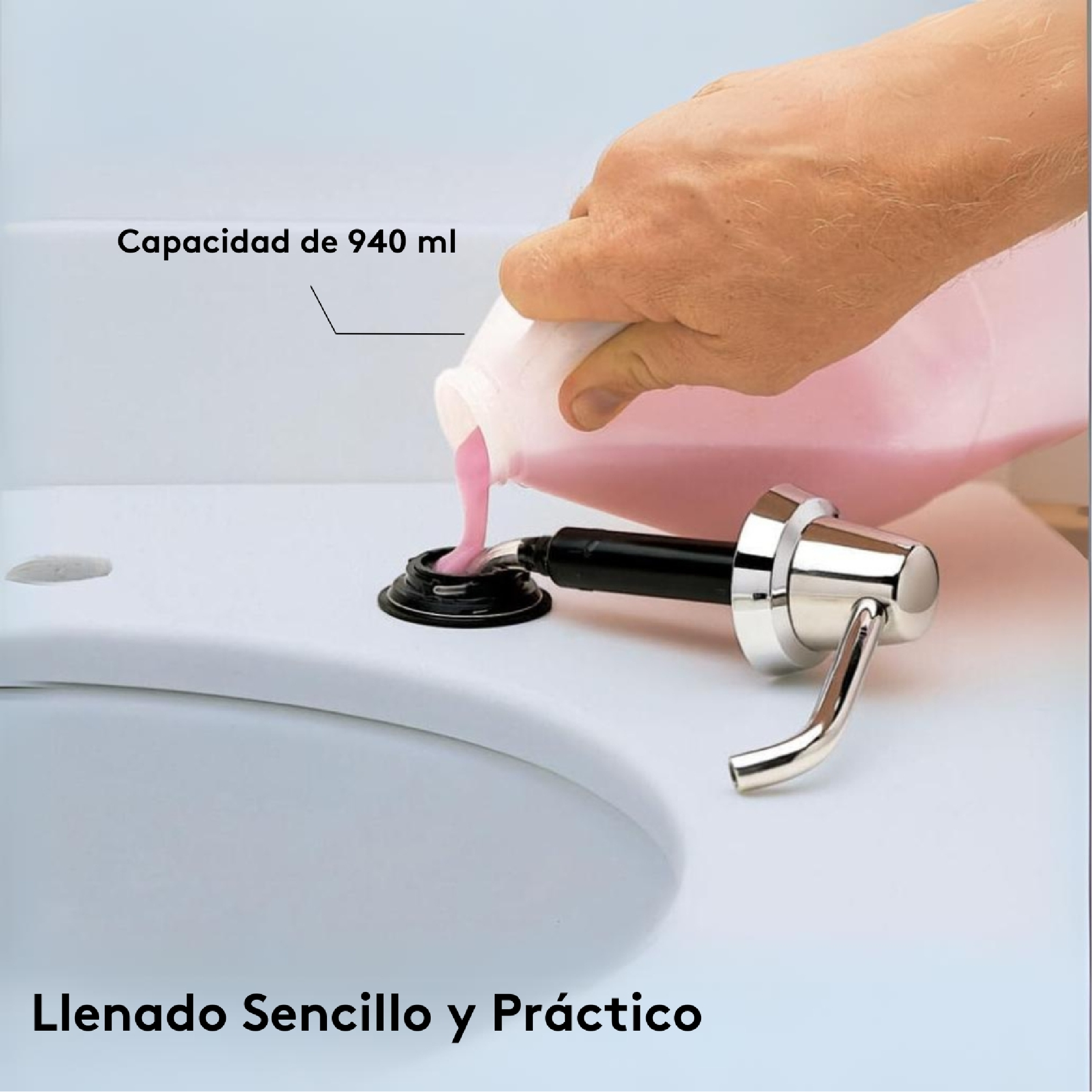 Dispensador de jabón líquido con push