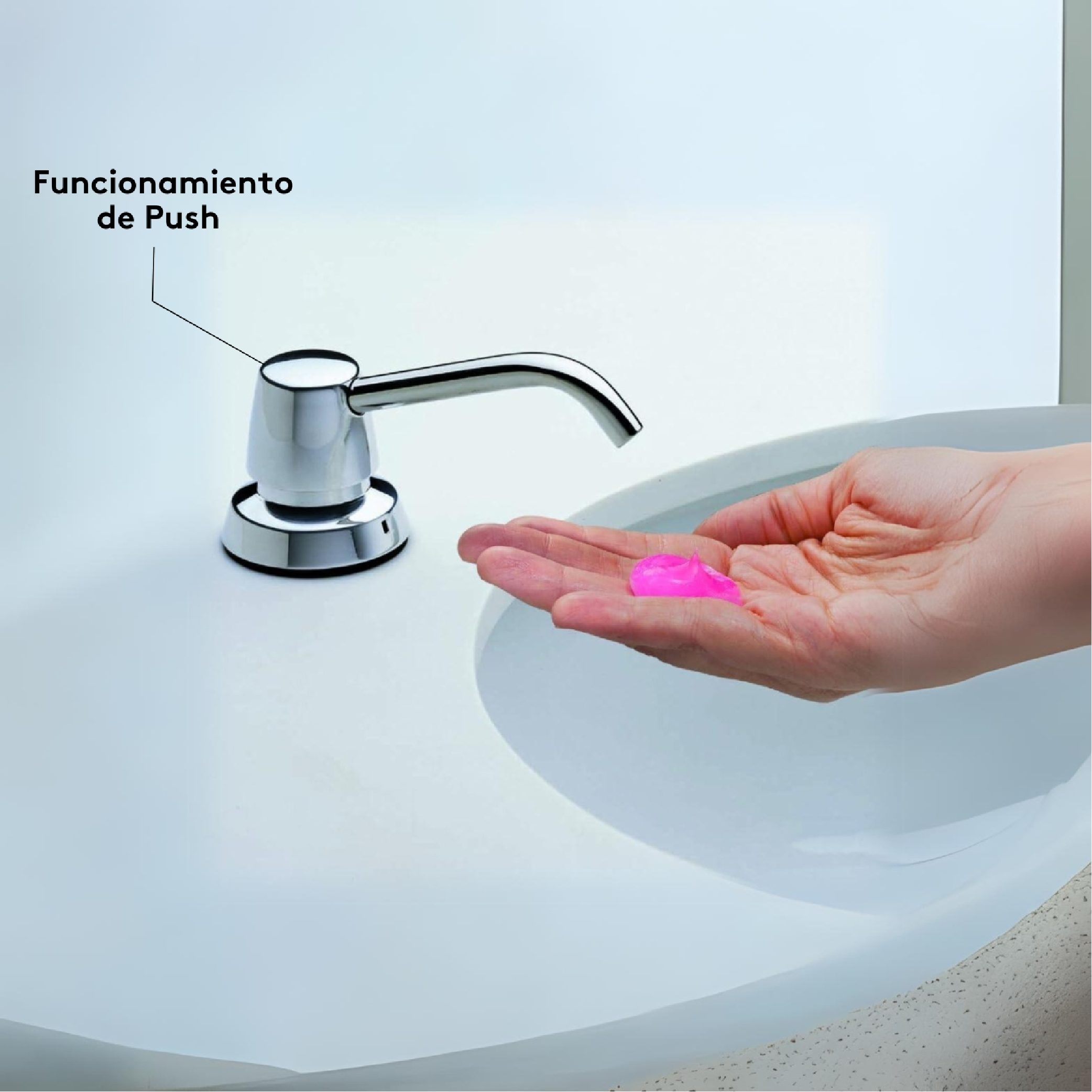 Dispensador de jabón líquido con push
