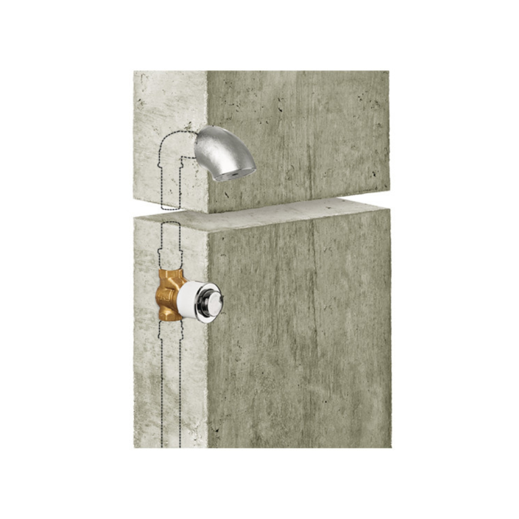 Salida de agua para ducha alta