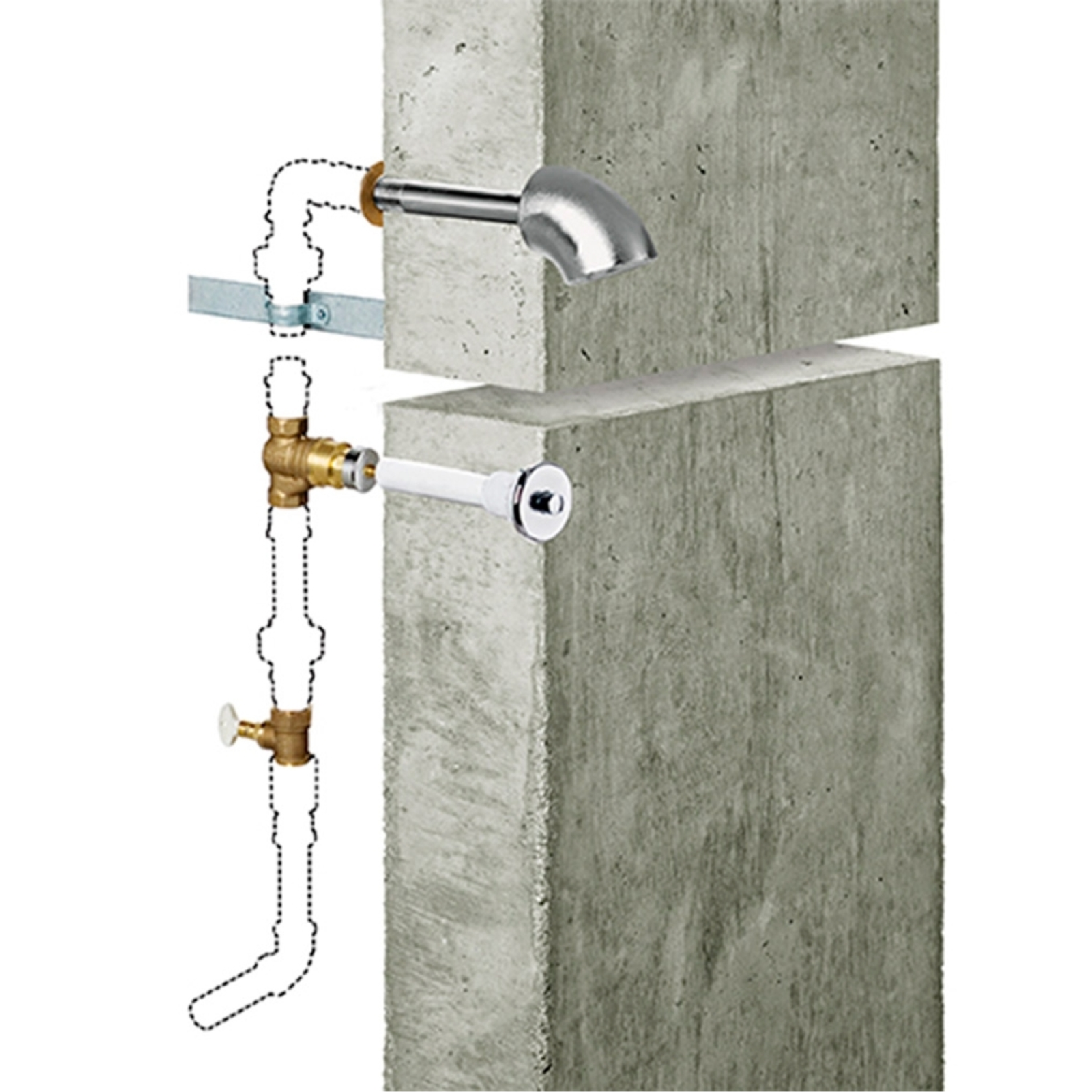 Válvula para lavamanos de alta seguridad